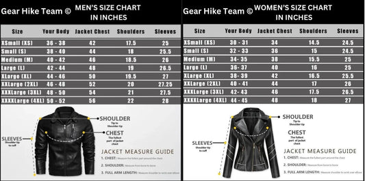 jacket size chart