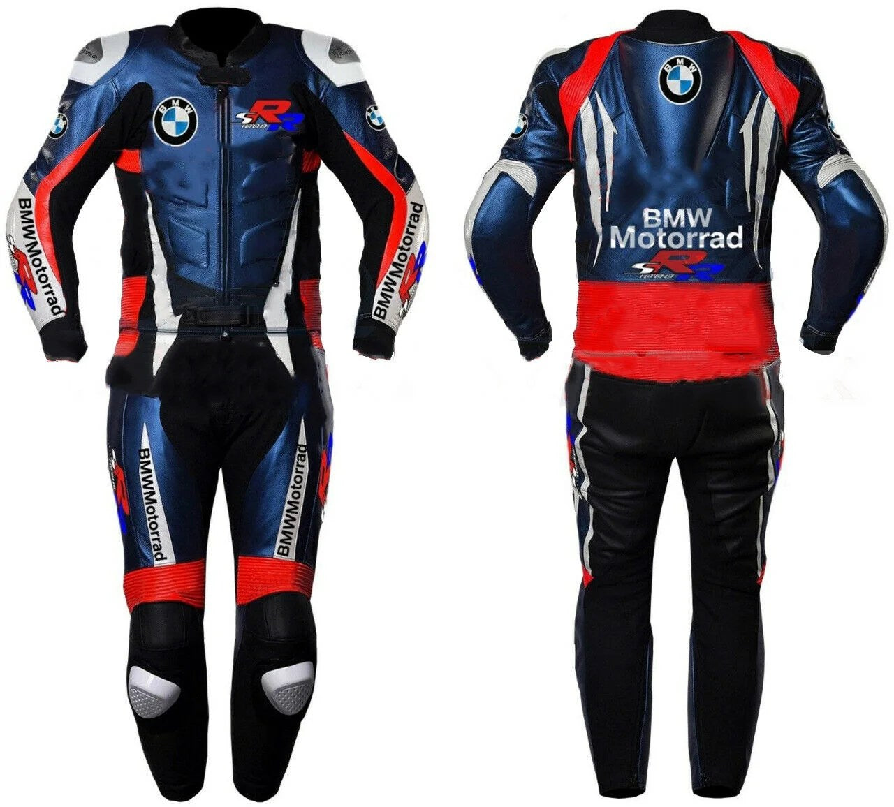 BMW MOTORCYCLE BLUE LEATHER RACING SUIT - XXXXL