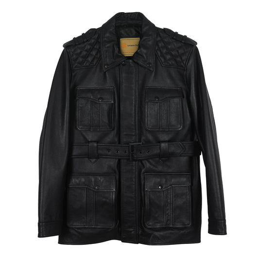 Classic Utility Quilted Leather Jacket