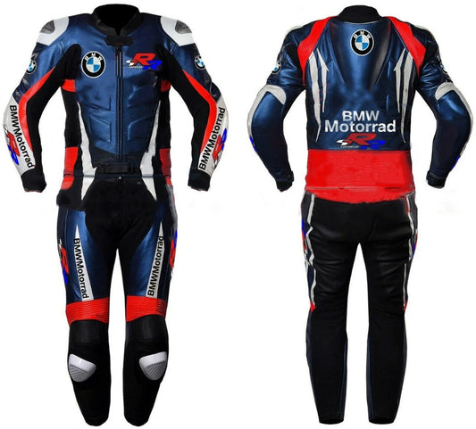 BMW MOTORCYCLE BLUE LEATHER RACING SUIT - XXXXL
