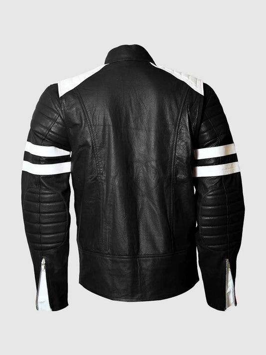Black and White Leather Jacket