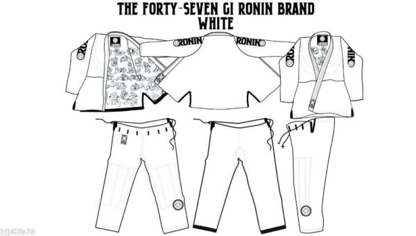 Ronin 47 Ronin Gi - Black/White - bjj jiujitsu kimono gi - Image 8